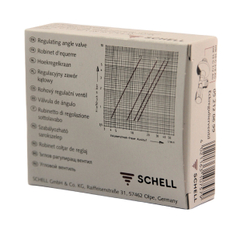 Rohový ventil Schell Comfort regulační, bez matky 1/2˝ x 3/8˝