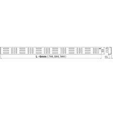 Designová mřížka Plano Bern-750B nerez