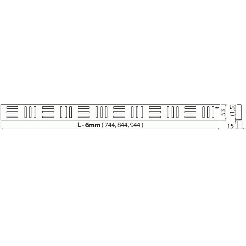 Designová mřížka Plano Bern-950B nerez