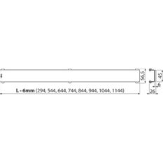 GLASS - Rošt Alcadrain (Alcaplast) pro liniový podlahový žlab, sklo-černá GL1204-950