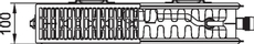 Radiátor Kermi Profil Kompakt FKO 22 600 x 1800 mm, 2999 W, bílý