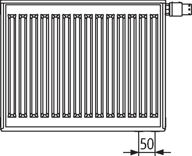 Radiátor Kermi Profil-V FTV 11 pravý 600 x 1800 mm, 1762 W, bílý
