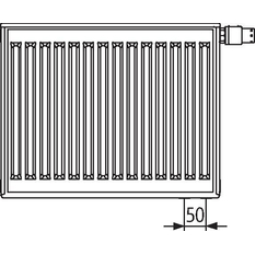 Radiátor Kermi Profil-V FTV 12 pravý 400 x 1600 mm, 1430 W, bílý