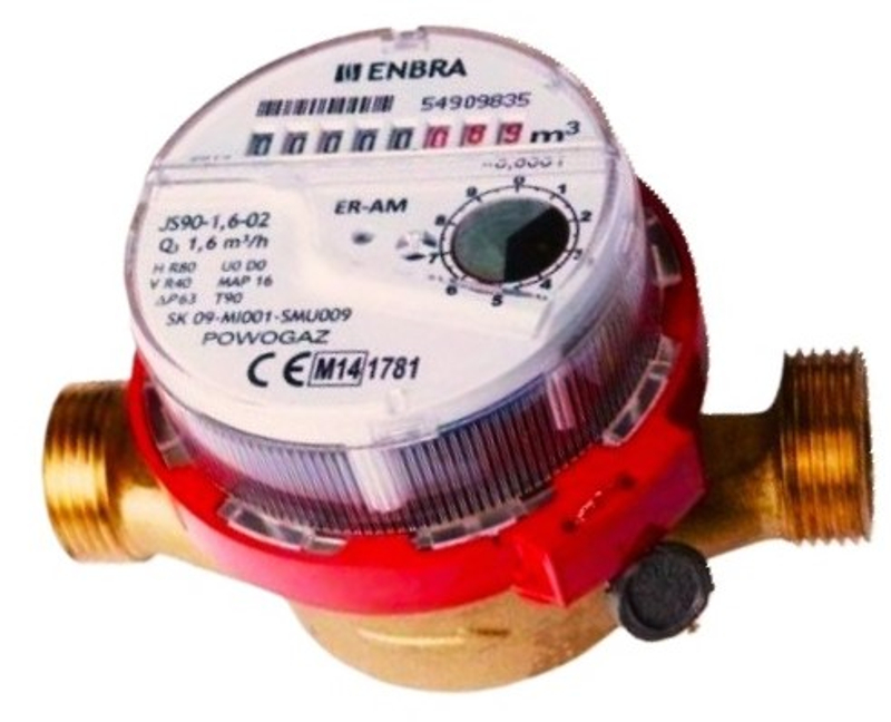 Radiový bytový vodoměr Enbra ER-AM DN15 teplá voda Q3