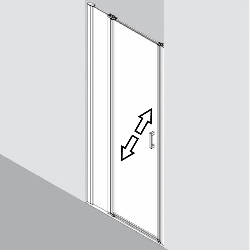 Jednokřídlé otvírací dveře Plano Davos Plus 1GL Levé bílé/sklo 90 x 200 cm