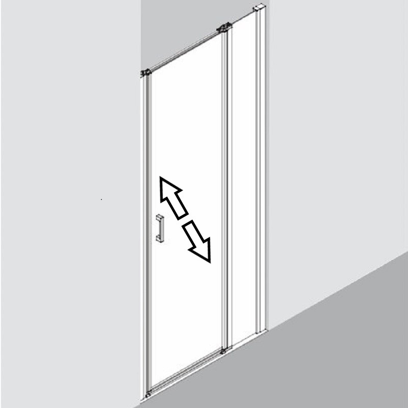 Jednokřídlé otvírací dveře Plano Davos Plus 1GR Pravé bílé/sklo 80 x 200 cm