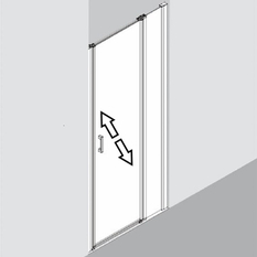 Jednokřídlé, otvírací dveře Plano Davos Plus Pravé bílé/sklo 120 x 200 cm