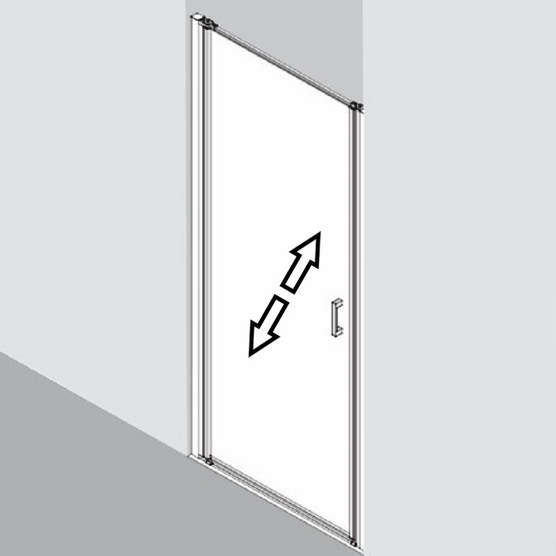 Jednokřídlé otvírací dveře Plano Davos Plus 1WL Levé bílé/sklo 80 x 200 cm