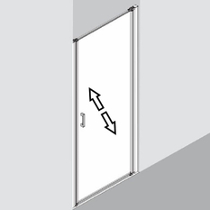Jednokřídlé, otvírací dveře Plano Davos Plus Pravé bílé/sklo 75 x 200 cm