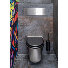 Piezo splachovač WC se speciálním antivandalovým krytem, včetně montážního rámu s nádržkou SLR 21, 24 V DC SLW 02PA