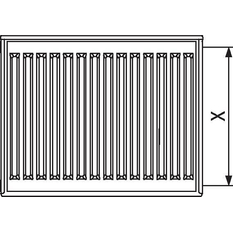 Radiátor Kermi Profil Kompakt FKO 33 600 x 1300 mm, 2907 W, bílý