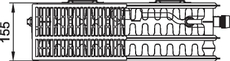 Radiátor Kermi Profil Kompakt FKO 33 600 x 1300 mm, 2907 W, bílý