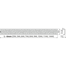 Rošt Alcadrain (Alcaplast) pro liniový podlahový žlab, nerez-lesk BUBLE-1450L