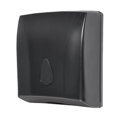 Zásobník na skládané papírové ručníky, materiál černý plast ABS SLDN 03N