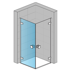 Sprchové dveře Plano Geneve New GE 1 100 Levé čiré sklo
