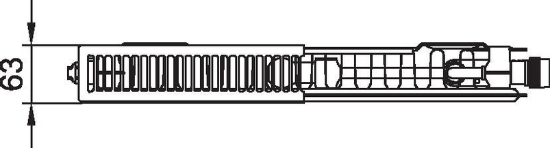 Radiátor Kermi therm-x2 Plan-Vplus PTP 11 pravý 505 x 405 mm, 303 W, bílý