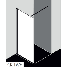 Zástěna Walk-in Wall Kermi Cada XS CKTWF stříbrná vysoký lesk, čiré ESG sklo s úpravou CADAclean 120 x 200 cm