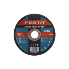 Kotouč řezný FESTA 22225 na kov 125x1,0x22,2mm
