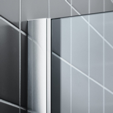 Zkrácená boční stěna na vanu Kermi Filia XP FXUVD čiré ESG sklo s úpravou KermiCLEAN 75 x 160 cm