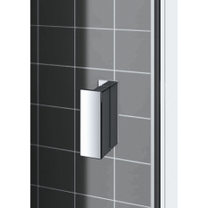 Dveře kyvné Kermi Raya RAPTF stříbrné vysoký lesk, čiré ESG sklo s úpravou 130 x 185 cm